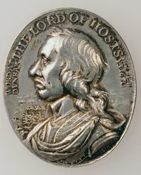 Dunbar-érem, amely Oliver Cromwellt (1599-1658) 1650 (előlap) (ezüst) ábrázolja (a hátoldalt lásd: 168066)